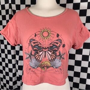 O Neill pink crop top